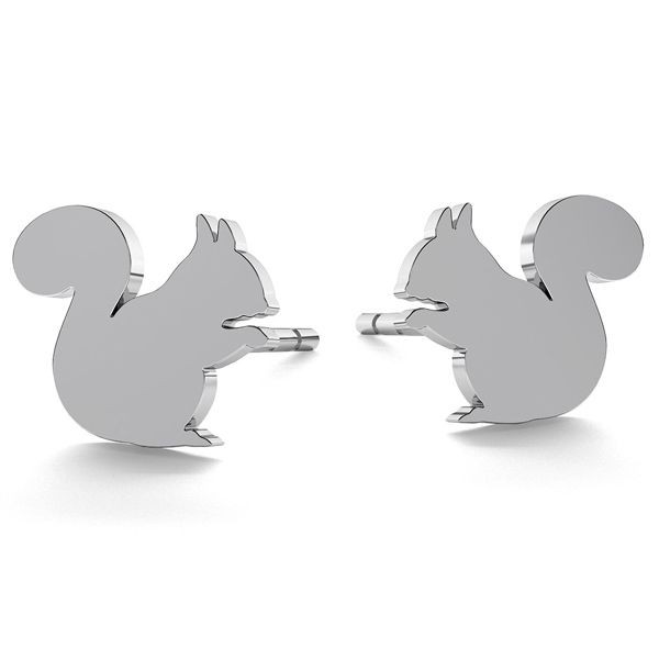 Сребърни обеци Катеричка- 8х6,6мм