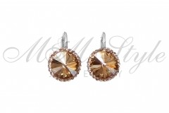 Earrings cone Rivoli 12mm - Golden Shadow 1