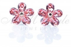 Earrings flower 17mm - Rose Peach